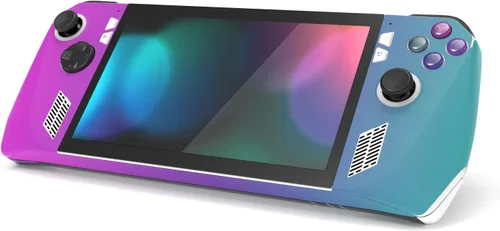 Vista 4 de PlayVital Juego de 2 calcomanías protectoras para ROG Ally, calcomanías personalizadas de vinilo para consola de juegos portátil ROG Ally, neón