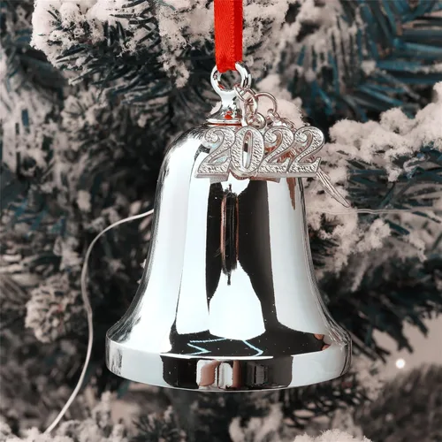 Vista 5 de FKOG 2025 Adorno de Campana de Navidad It's A Wonderful Life, Campana Plateada para Árbol de Navidad y Adorno de Campana de Trineo, Regalos