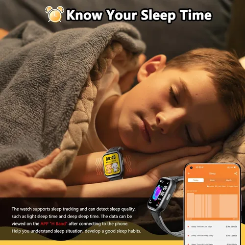 Vista 3 de Reloj inteligente para niños y adolescentes, rastreador de fitness sin necesidad de teléfono, reloj para niños y niñas con 19 modos deportivos