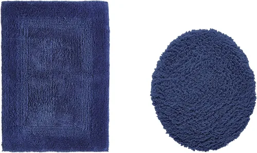 Vista 21 de Better Trends - Juego de 2 alfombras de baño 100% algodón, extra suaves, con borlas, de 17" x 24", alfombra de baño superabsorbente y reversible