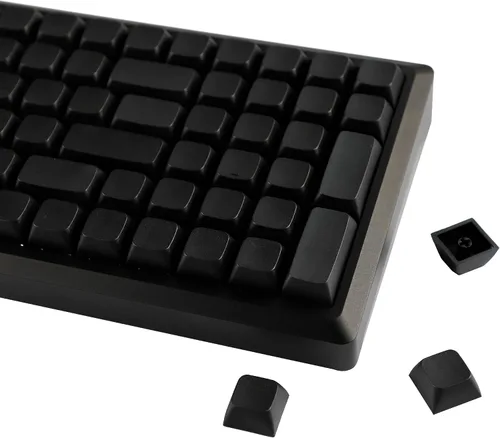 Vista 5 de YMDK 127 teclas negras en blanco ZDA XDA V2 teclas PBT Keycap para teclado MX 104 87 61 melodía 96 KBD75 ID80 GK64 SP84