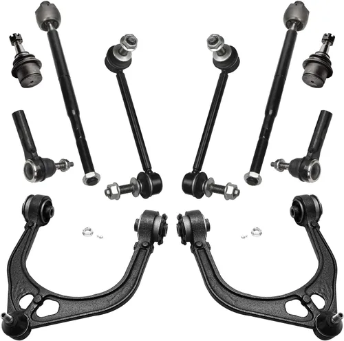 Vista 163 de Detroit Axle - Kit de suspensión delantera de 10 piezas para Chevrolet Trailblazer GMC Envoy 2004-2007 2005 2006 Soportes de brazo de control