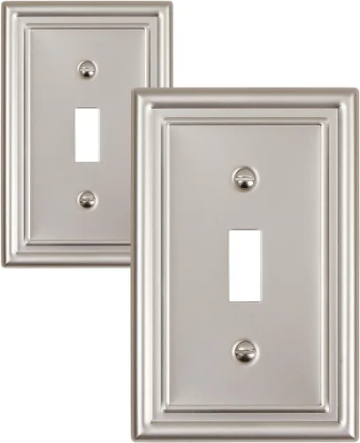 Vista 8 de Cubiertas de salida para placas de interruptor, paquete de 2 placas Latón antiguo