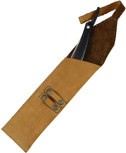 Vista 5 de Hide & Drink - Estuche recto de cuero rústico hecho a mano (marrón Bourbon)