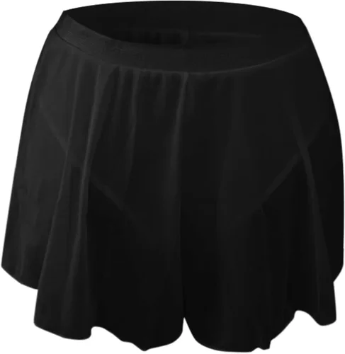 Vista 4 de BJUTIR Pantalones cortos para mujer, talla grande, con volantes, cintura alta, para entrenamiento, gimnasio, correr, pantalones cortos de baile