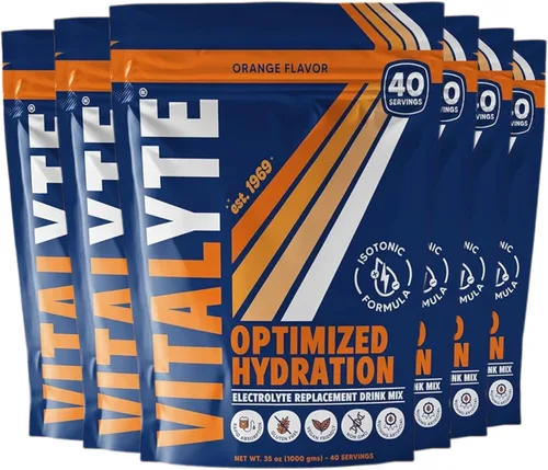 Vista 33 de Polvo para preparar bebida natural de electrolitos, libre de gluten, contenedor con 80 porciones, marca Vitalyte, cítrico (Cool Citrus)