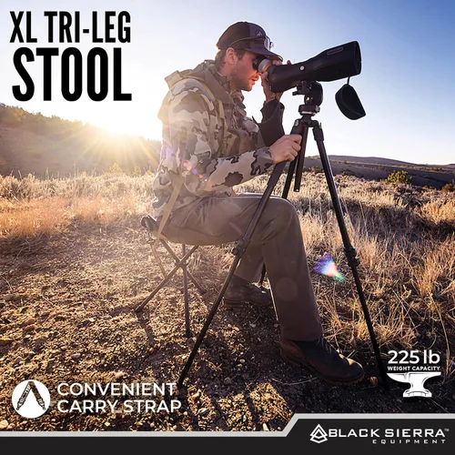 Vista 3 de Black Sierra Taburete de caza plegable, asiento portátil ligero, 225 libras Axs Ranger Camo