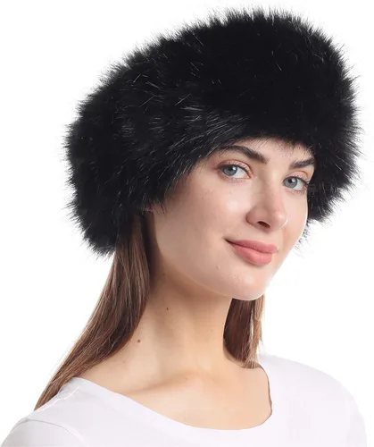 Vista 5 de LA CARRIE Faux Fur Headband with Stretch Women's Winter Earwarmer Earmuff
