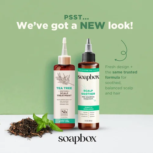 Vista 2 de Soapbox Suavizante del Cuero Cabelludo, Tratamiento Calmante del Cuero Cabelludo con Aceite de Árbol de Té y Ácido Hialurónico, Vegano, Libre