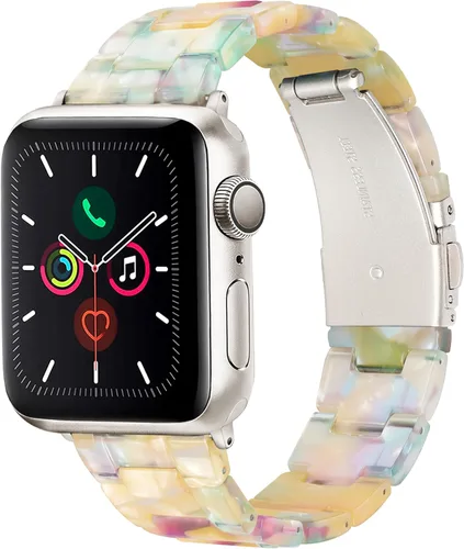 Vista 11 de HOPO Compatible With Apple Watch Band Thin Lightweight Resin Strap Bracelet Fashion Wristband Replacement For iWatch Bands Series Ultra 11 10 9 8 7