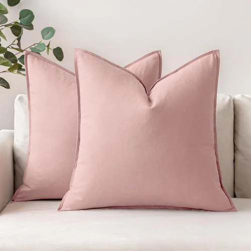 Vista 28 de MIULEE - Paquete de 2 fundas de cojín decorativas de lino, estilo bohemio y moderno, suaves, acento euro, para cama, neutral, fundas de cojín