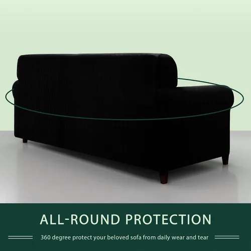 Vista 5 de CHUN YI - Funda elástica de 1 pieza para sillón grande, funda protectora suave de Jacquard con elastano, detalle de cuadros y parte inferior