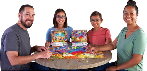 Vista 6 de RoseArt - Paleta de colores - Diversión en globo - Rompecabezas de 1000 piezas para adultos
