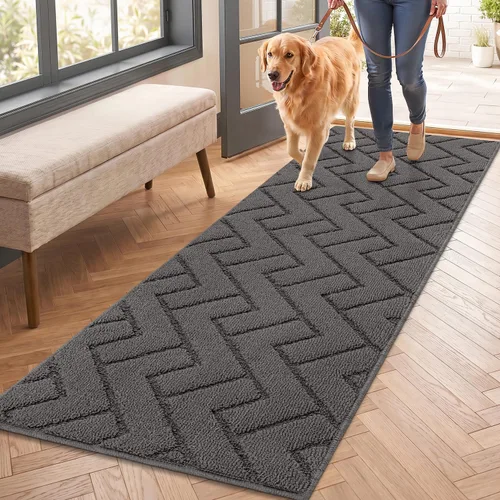 Vista 10 de hicorfe Tapete para puerta delantera para entrada exterior, 20 x 31.5 pulgadas, absorbente, resistente a la suciedad, tapetes de bienvenida