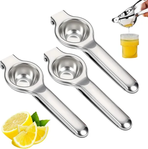 Vista 9 de Exprimidor de limón, exprimidor de limón de mano de acero inoxidable, exprimidor de cítricos, accesorios de cocina manual 2025, exprimidor de mano