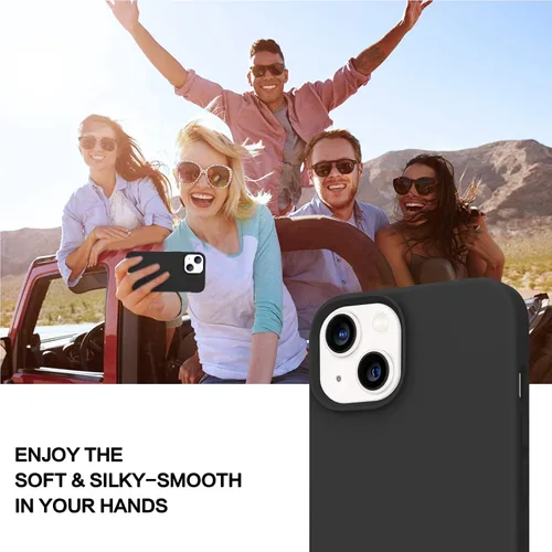 Vista 8 de BENTOBEN Funda para iPhone 13 Mini, iPhone 13 Mini, ajuste delgado, silicona líquida, gel suave, antiarañazos, a prueba de golpes, funda protectora