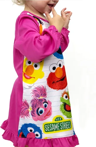 Vista 4 de Pijama de camisón de manga larga de Sesame Street para niñas