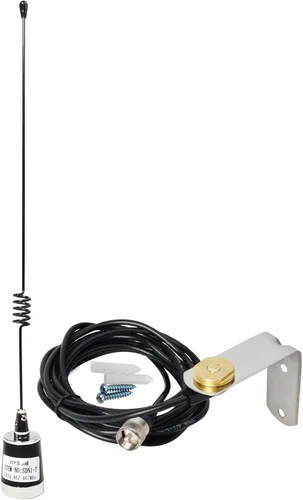 Vista 8 de HYS Pretuned GMRS UHF Antena de radio amateur con montaje NMO NMO Bracket L Shape Fender Trunk/Hole Mount Kit, W/ Low Profile RG-58 13ft Cable