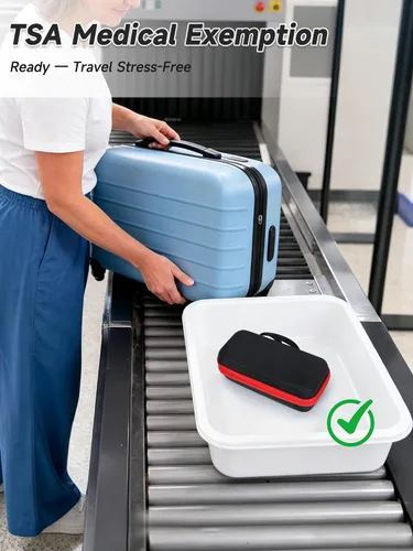 Vista 8 de YOUSHARES GLP-1 Estuche de viaje para bolígrafos inyectores Zepbound y Mounjaro, bolsa de almacenamiento aislada aprobada por la TSA con 2 paquetes