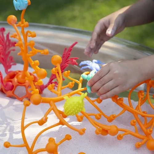 Vista 4 de Guidecraft Coral Connections - Juego de 40 piezas: divertido juego educativo de construcción para niños