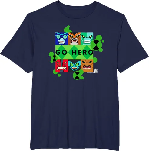 Vista 53 de Ben 10 Go Hero - Camiseta, Azul / Patchwork, S