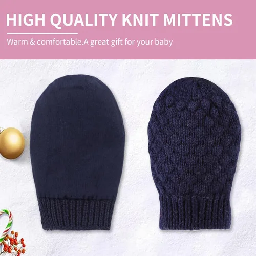 Vista 20 de Guantes de punto para bebés, niños y niñas, guantes de invierno para recién nacidos, guantes de 0 a 3 años