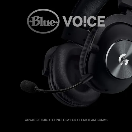 Vista 2 de Logitech G Pro X - Auriculares de diadema para videojuegos, con tecnología de voz azul, color negro
