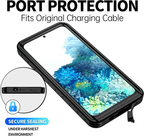 Vista 8 de BEASTEK Funda impermeable para Samsung Galaxy S20, serie NRE, a prueba de golpes, con protector de pantalla integrado, cubierta protectora de cuerpo