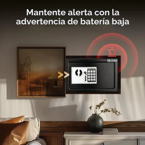 Vista 7 de Caja de seguridad ADIMO para dormitorio universitario con bolsa impermeable e ignífuga, caja fuerte para dinero con llaves, código de acceso y kits
