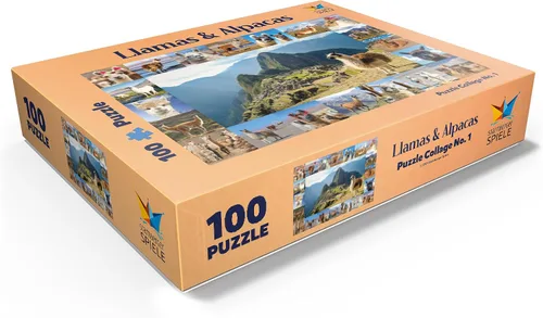 Vista 3 de MyPuzzle Llamas and Alpacas - Collage - Rompecabezas prémium de 100 piezas para adultos