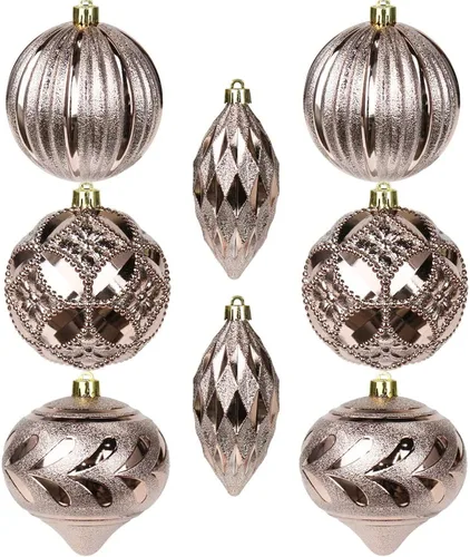 Vista 27 de 30 piezas de adornos de bola de árbol de Navidad irrompibles negros para decoración navideña