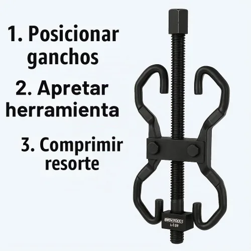 Vista 4 de OEMTOOLS 37200 Compresor de muelles helicoidales, Comprime muelles helicoidales en todas las camionetas y autos de pasajeros, herramienta