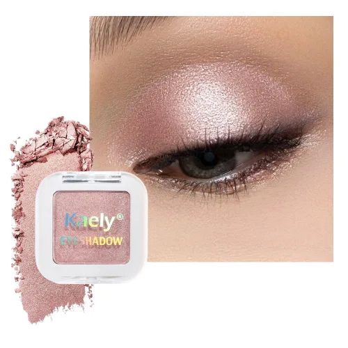 Vista 24 de evpct Paleta de sombra de ojos con purpurina dorada champán, color nude dorado rosa brillante crema brillante paleta de sombra de ojos iluminadora