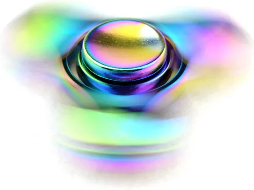 Vista 5 de JUNAN Hilanderos de mano de metal arcoíris EDC Fidget Spinner Reductor de estrés con rodamientos de alta velocidad Fidget Juguetes de dedo para TDAH