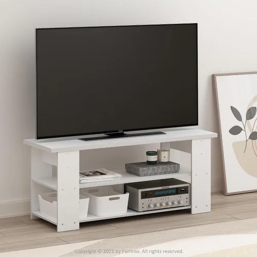 Vista 27 de Furinno 11191BK THE Centro de Entretenimiento Soporte para TV, Negro