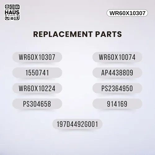 Vista 7 de WR60X10307 WR60X10074 Motor de ventilador evaporador de refrigerador, compatible con GE, Hotpoint reemplaza con motor de ventilador de refrigerador