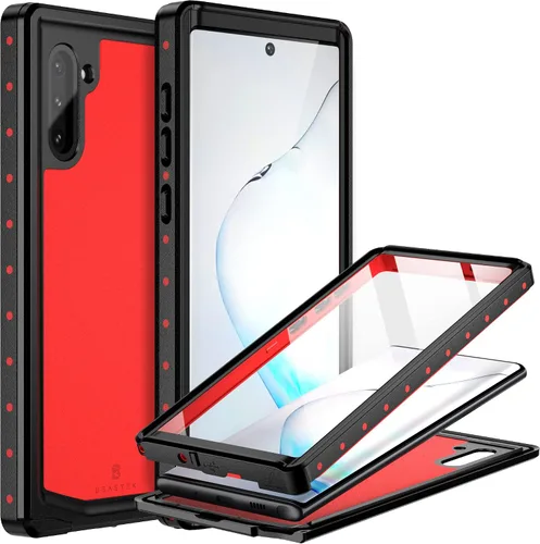 Vista 11 de BEASTEK Funda impermeable para Galaxy Note 10 Serie NRE a prueba de golpes con certificado IP68 con protector de pantalla incorporado Cubierta Azul