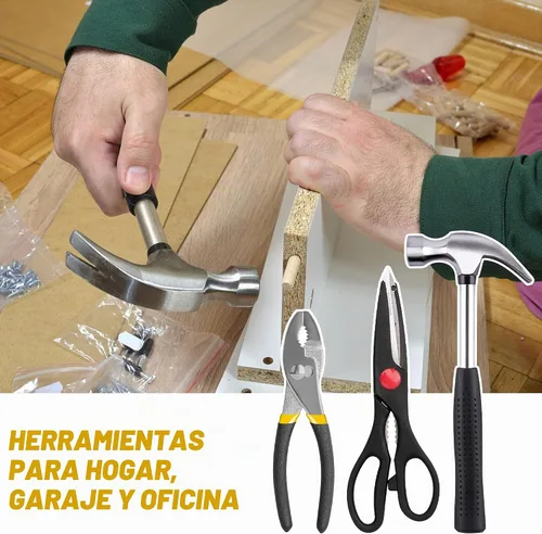 Vista 4 de URASISTO Kit de herramientas para el hogar de 40 piezas con caja de fácil transporte, pequeño juego de herramientas de mano básicas perfecto