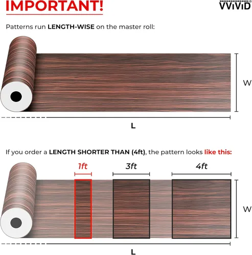 Vista 4 de VVIVID Rollo de vinilo texturizado con acabado sintético de madera de arce a rayas, para muebles de oficina en casa, bricolaje, sin ensuciar, fácil