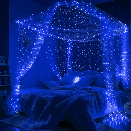 Vista 7 de Joomer Guirnalda de luces LED que funcionan con pilas, paquete de 2 50 luces LED cortables de 16 pies con temporizador para dormitorio, fiestas