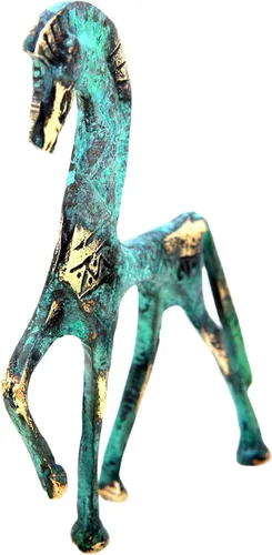 Vista 3 de Iconsgr Estatua del Museo de Bronce Griego Antiguo Réplica del Caballo de la Era Geométrica (123)