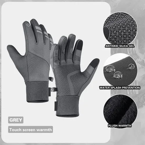 Vista 2 de PHILISENMALL Men Women Winter Gloves Unisex Touchscreen Bike Outdoor Sports for Men Women Glove