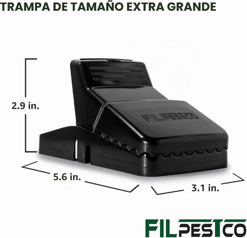 Vista 3 de Juego de 6 trampas de resorte para ratas extra grandes de grado profesional, trampa para ratones, trampa reutilizable, resistente para control