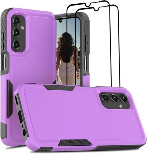 Vista 59 de Jeylly Funda compatible con Samsung Galaxy A12, Samsung Galaxy A12 con protector de pantalla de vidrio templado, protección contra caídas de grado