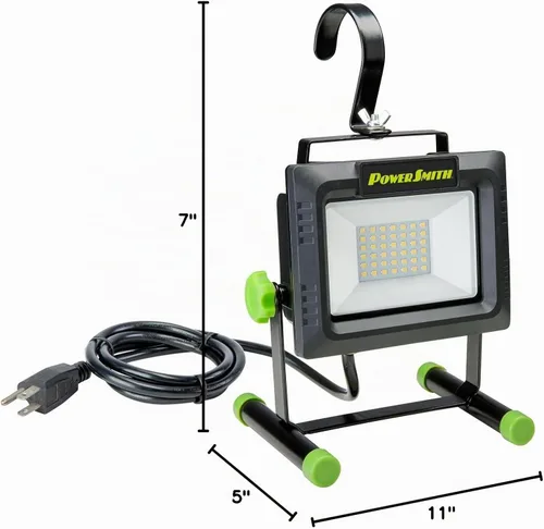 Vista 7 de PowerSmith Luz de trabajo LED 4000 lúmenes con soporte de metal PWLS040H