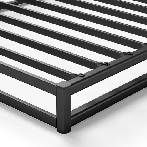 Vista 5 de Zinus Muelle de bloqueo rápido de 4 pulgadas de perfil bajo/Base de colchón/Estructura de acero resistente/Fácil armado, Acero, Blanco