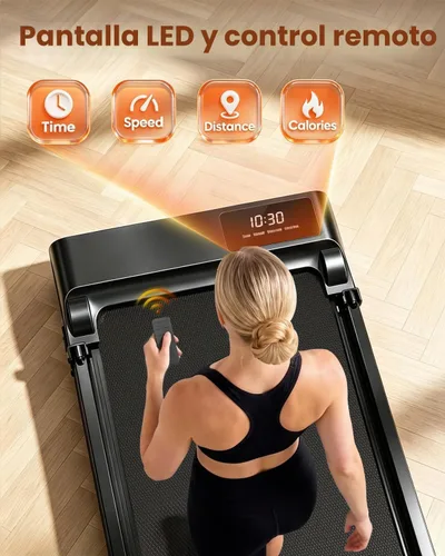 Vista 7 de Walking Pad Treadmill with Incline and Handle Bar for Home Office