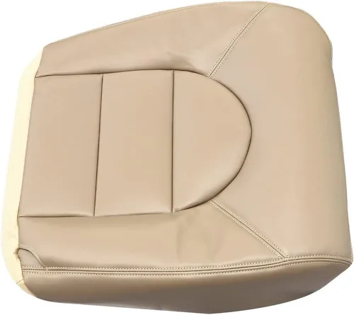 Vista 5 de GXARTS Fundas de asiento de cuero para parte inferior del lado del pasajero, color marrón compatible con Ford F250, F350, F450, F550, Lariat XLT