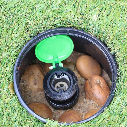 Vista 4 de Zerodis Accesorios, Cubierta de plástico Sistema de rociadores Cubierta de la caja de la válvula Caja negra Cubierta de válvula verde Cubierta