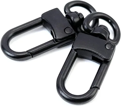 Vista 6 de 10 clips giratorios resistentes de oro antiguo, pequeños cierres de pinza de langosta para puerta de empuje, ganchos a presión, estilo arco